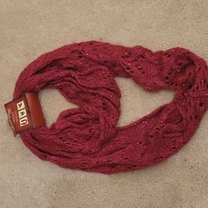 Winter infinity scarf with sequins